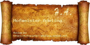 Hofmeister Adelina névjegykártya